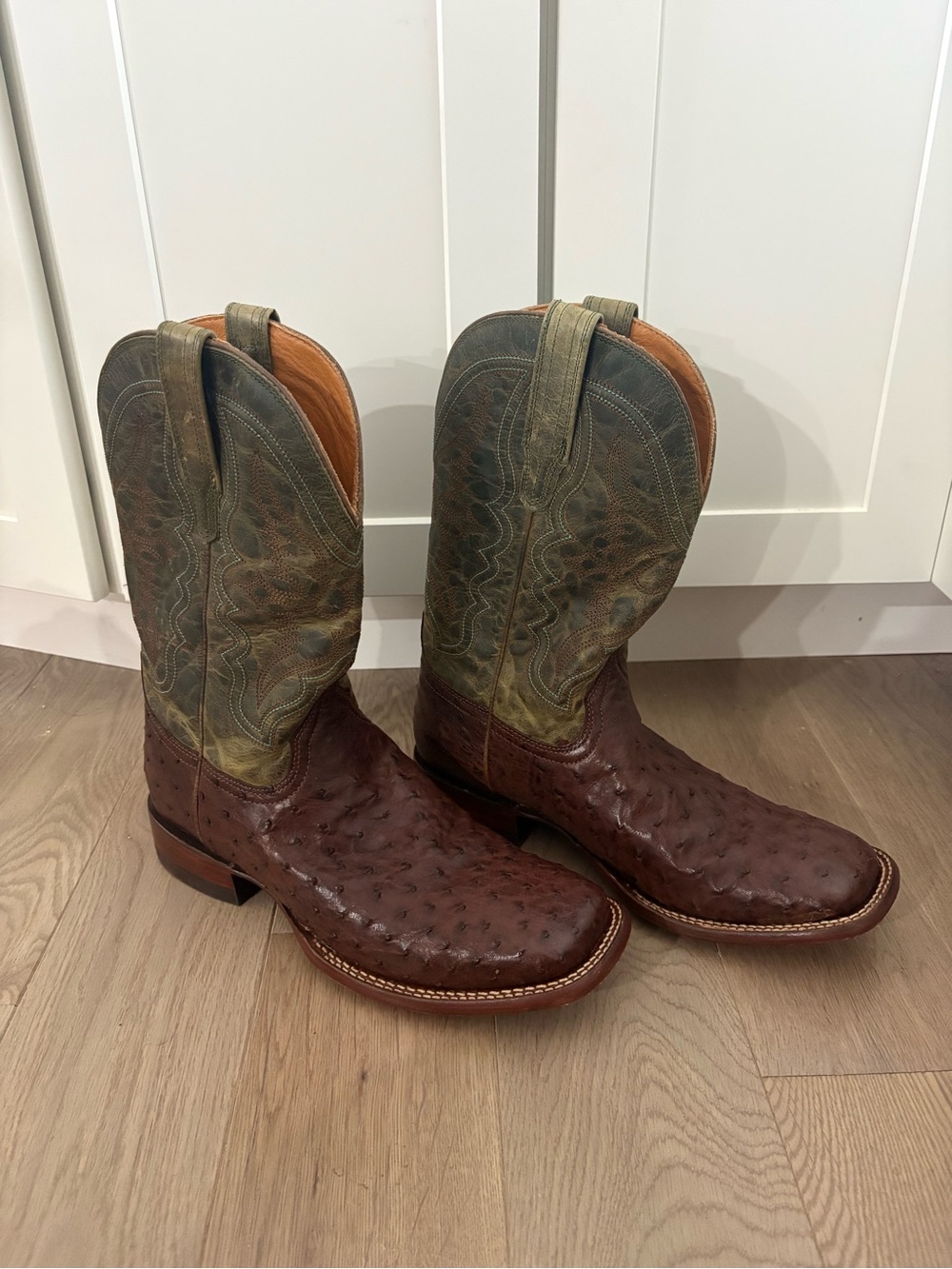 Tecovas Emmitt Tabasco Ostrich Men's Leather Western Boots US 11